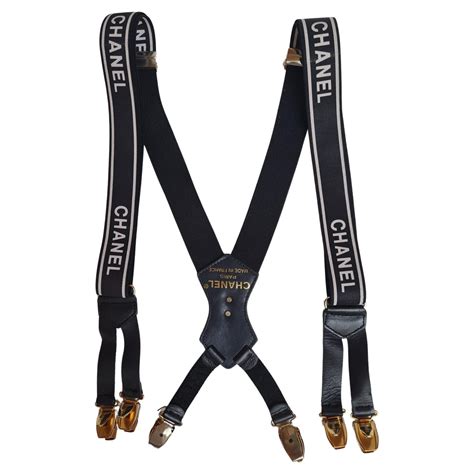 authentic chanel suspenders|chanel suspenders On Sale .